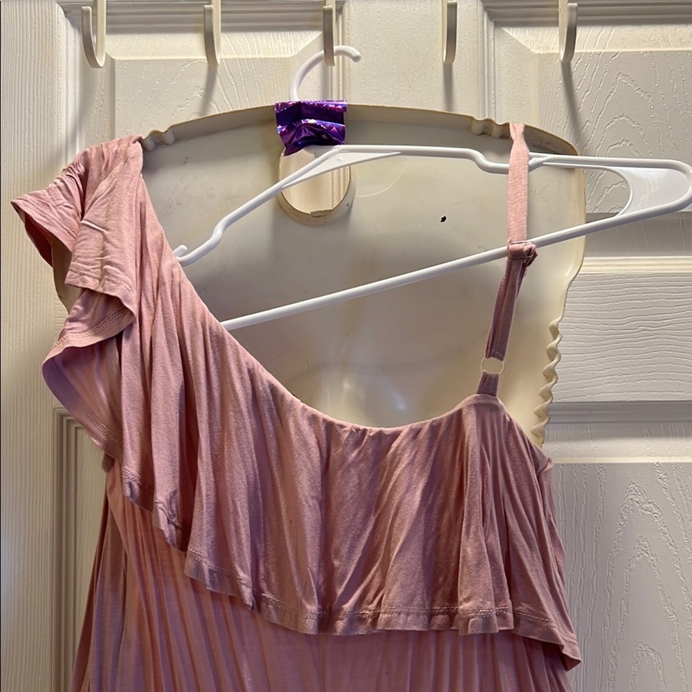 Pink One-Shoulder Ruffle Top - Picture 6 of 6